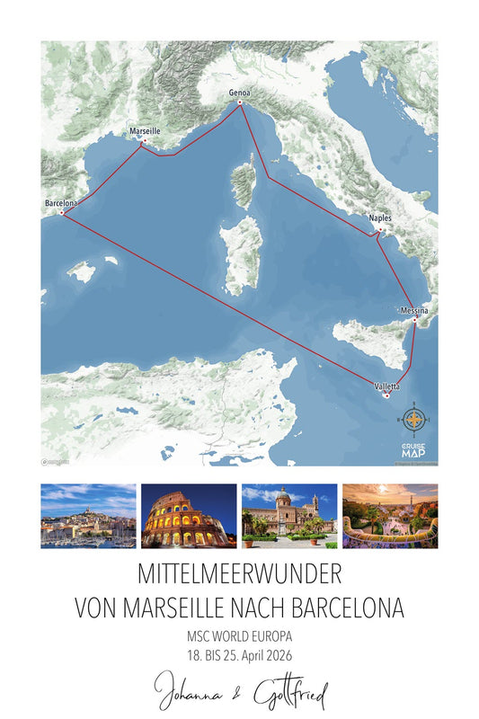 Ihre CruiseMap – maßgeschneidert für Ihren Stil